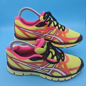 Asics‎ Womens Gel Extreme 33 T2H9Q Pink Yellow Running Shoes Sneakers Size 7